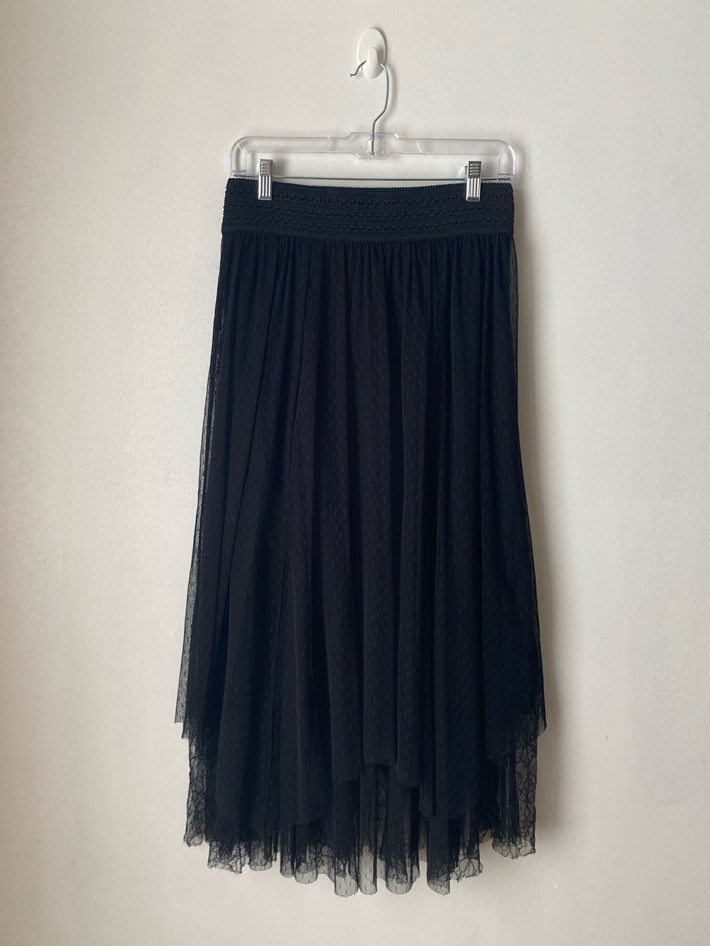 Free People black lace midi /maxi skirt - Picture 6 of 8